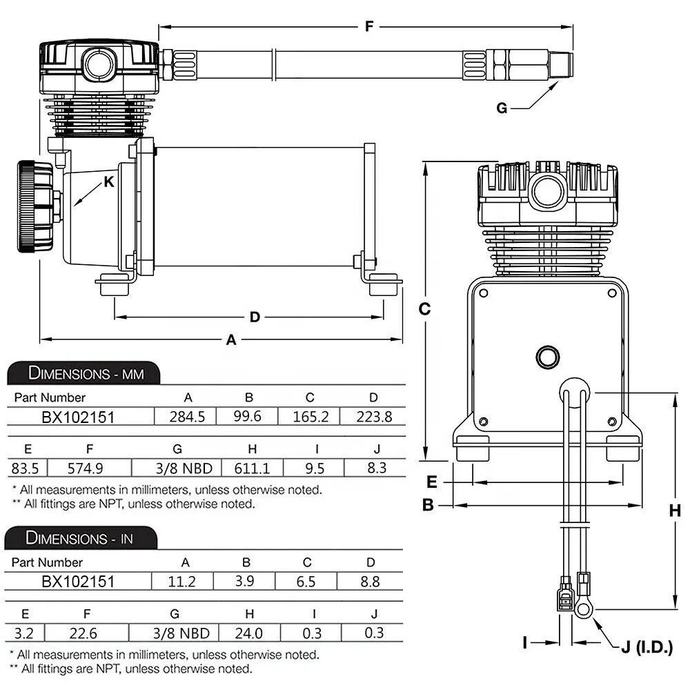Автомобильные аксессуары Универсальный 1/4NPT или 3/8NPT хром 200PSI 480C 12V воздушный компрессор насос Комплект BX102151-SL