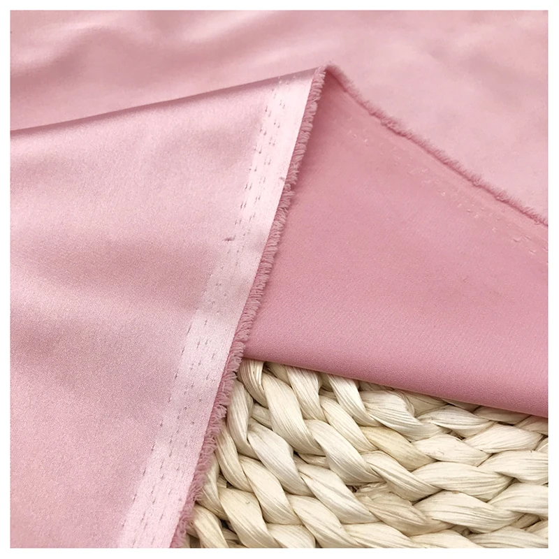 YX30 Wholesale 105gsm Soft 92% Polyester 8% Elastane Stretch Charmeuse English American Satin Fabric Rolls Textile