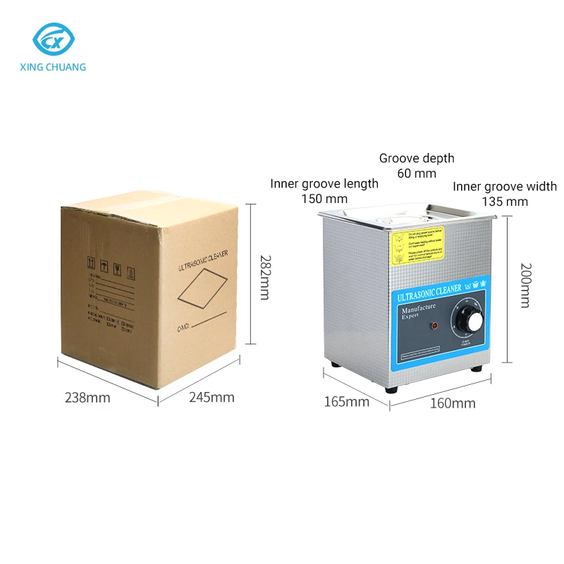 Professional Ultrasonic Cleaner Stainless Steel for Jewelry Gold Silver Watch Diamond Small Parts Glasses Cleaning Machine