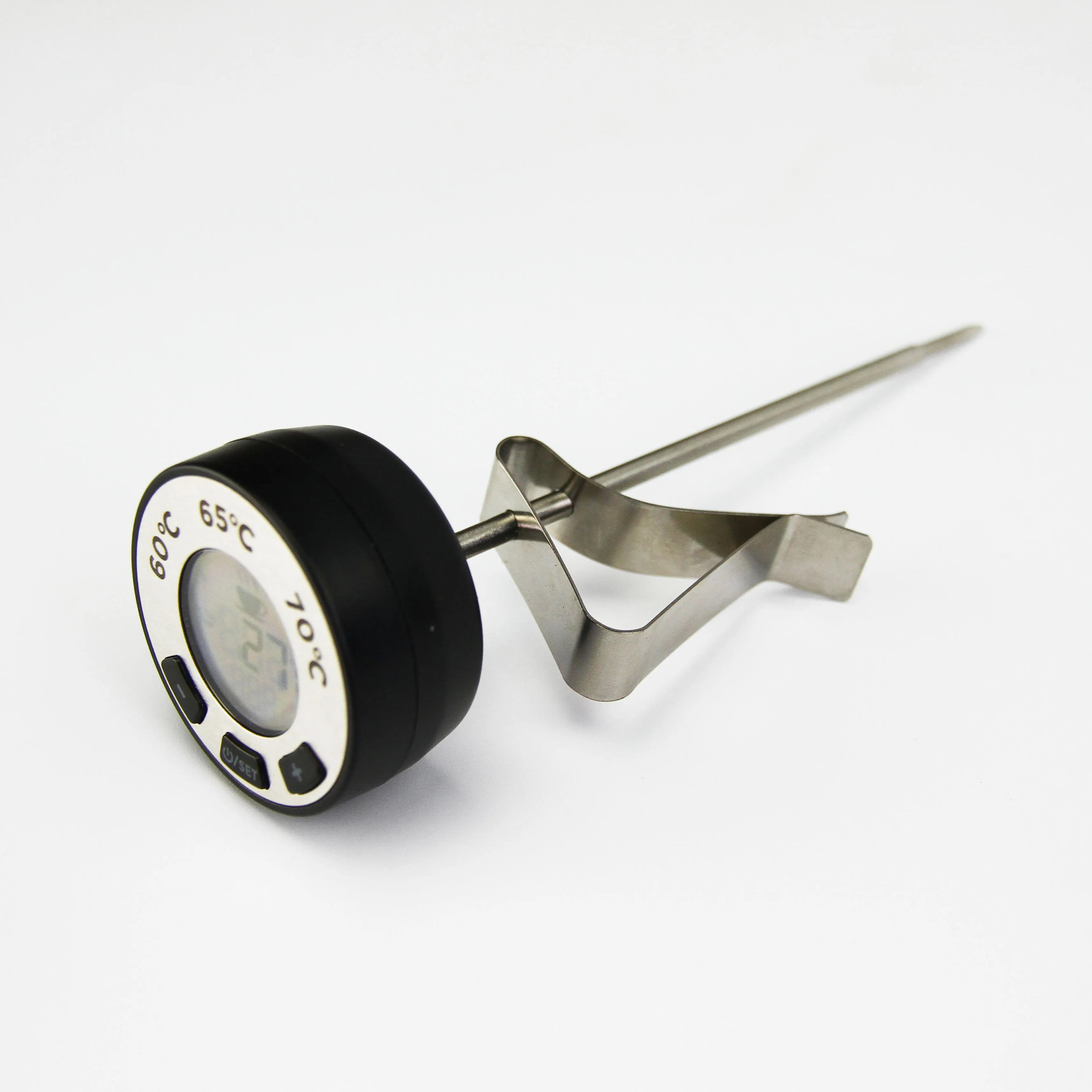 Digital Instant Read Coffee  Milk  Fothing Thermometer Stainless Steel Probe Meat Thermometer  With Alarm