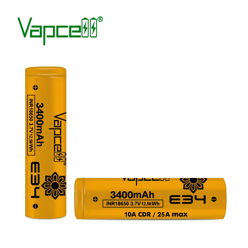 Литий-ионный аккумулятор vapcell E34 высокой емкости 18650 34000 мАч 3 7 Втч для кассового аппарата системы Pos