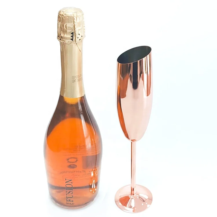 12 oz stainless steel wine glass stemless wine glass copper champagne glass