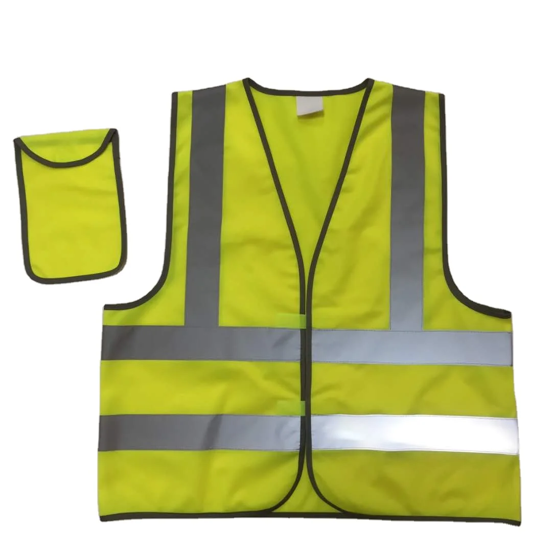 yellow customised hi vis surveyor engineer ems medical construction reflective safety vests class2 with pouch bag