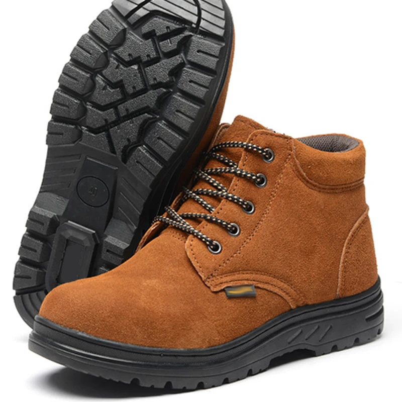 Hot Sale Anti-smash anti-smash and anti-stab safety shoes, high quality suede cowhide acid and alkali resistant protective shoes