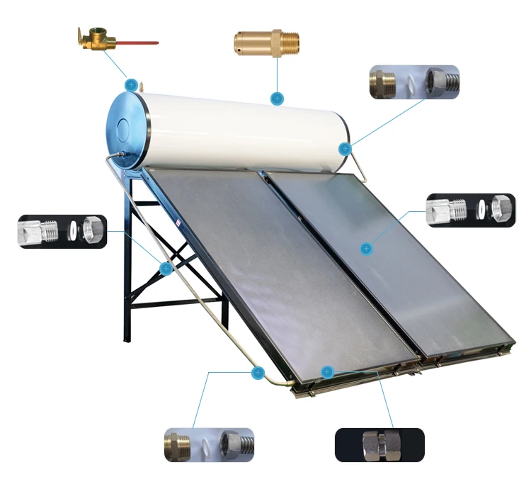 100L 200L 300L compact pressurized solar water heater for 5-6people Gainjoys Solar collector wholesale price