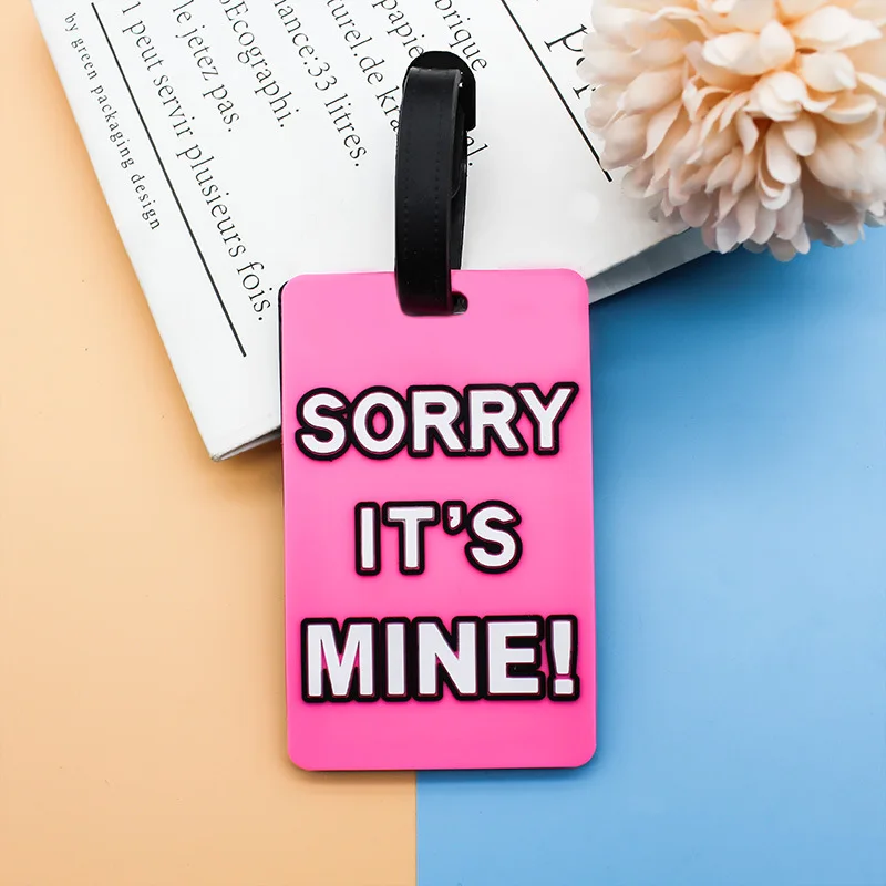 Custom 3D soft silicone luggage tag Gifts rubber bag tag/ pvc luggage tag Suitcase Identify Labels Promotional gifts