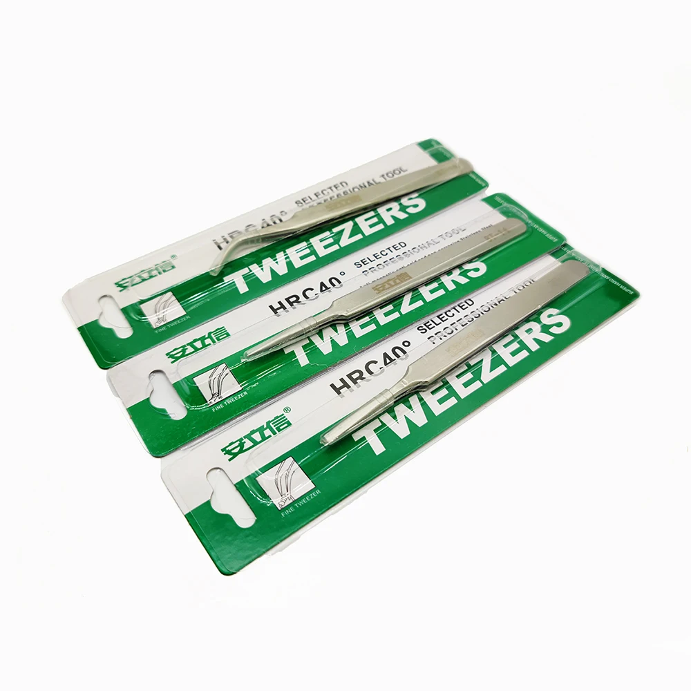 Anti Static Hand Crafted Volume Eyelash Extension Tweezers Stainless Steel Pincette