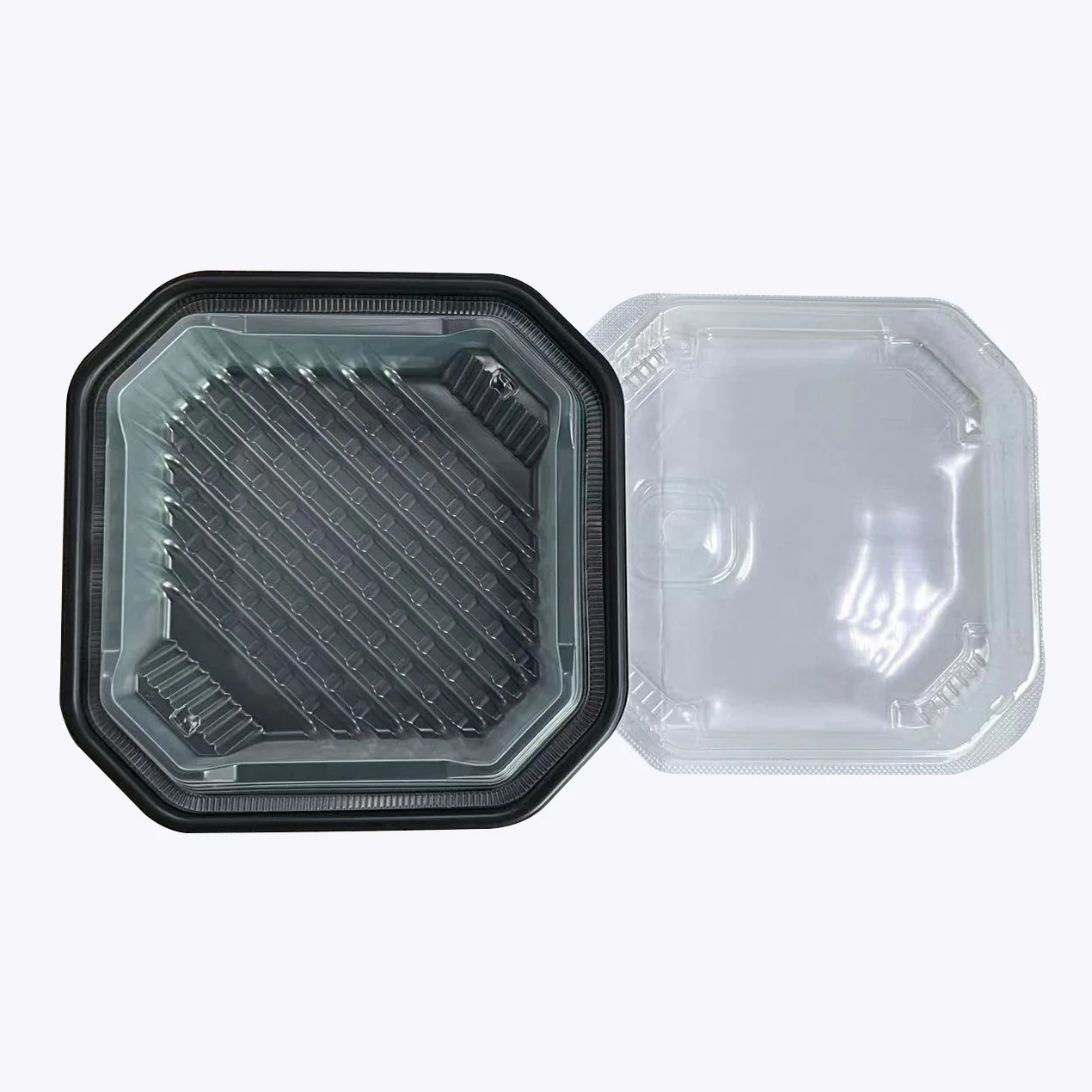 The latest design of soup noodle separation disposable double - layer rice box cover can be customized