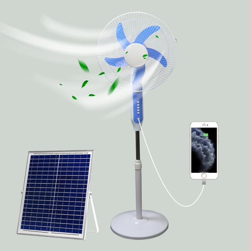 Wholesale solar long-lasting use multi-functional waterproof desktop for mobile phone charging rechargeable fan