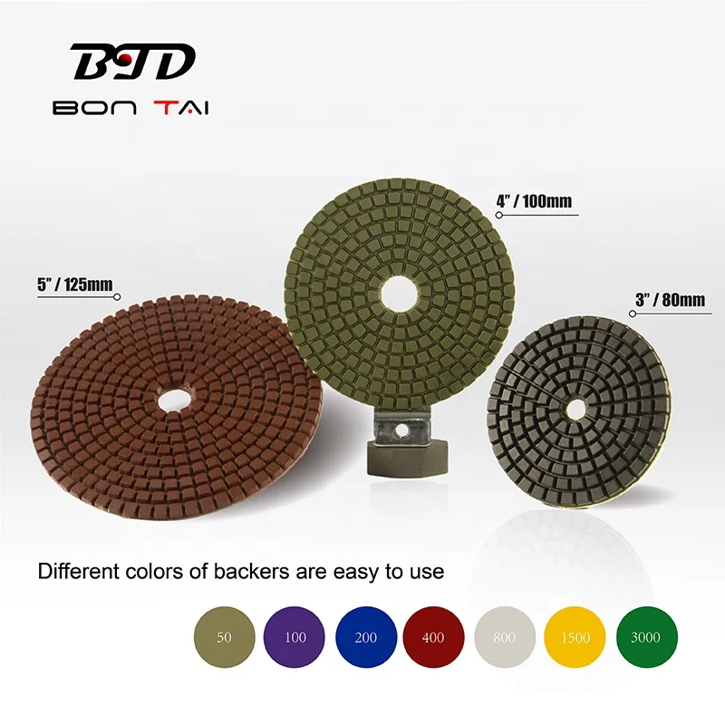 Efficient 4 Inch Polishing Pads for Wet Polishing System Stone Polishing Pad