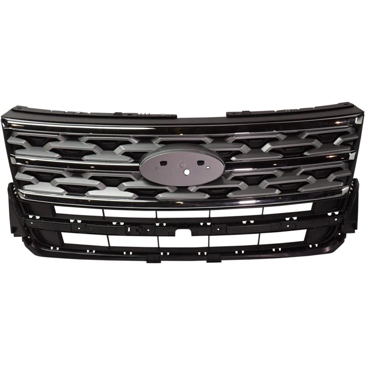 Car Front Center Grille Painted Silver Color For Ford Explorer 2018 JB5Z-8200-AK