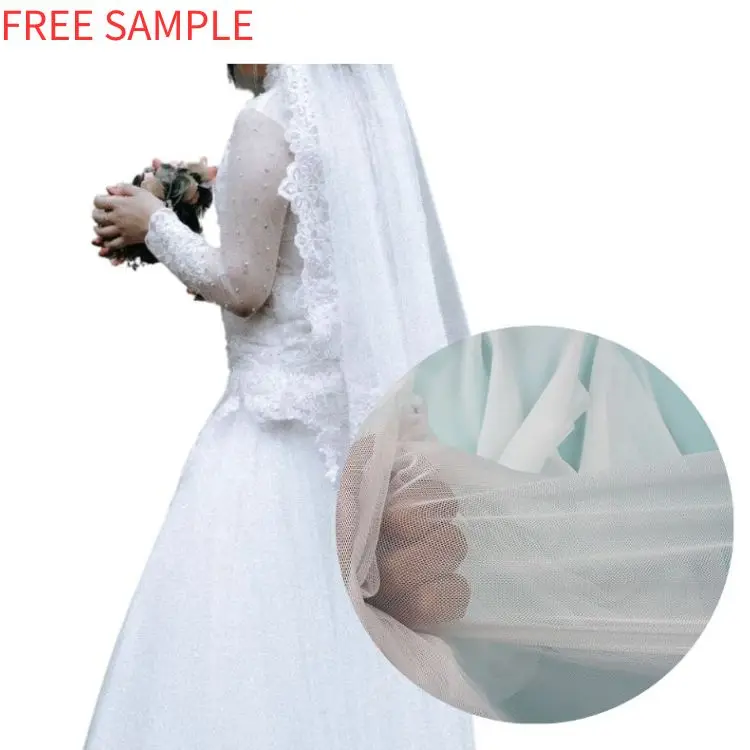 50D purchase multicolor soft sew low elastic french lace polyester tricot tulle fabric for wedding evening dress