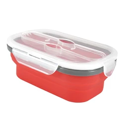 Collapsible Silicone Food Storage Container, Durable Meal box For Kitchen, Bento Lunch Boxes