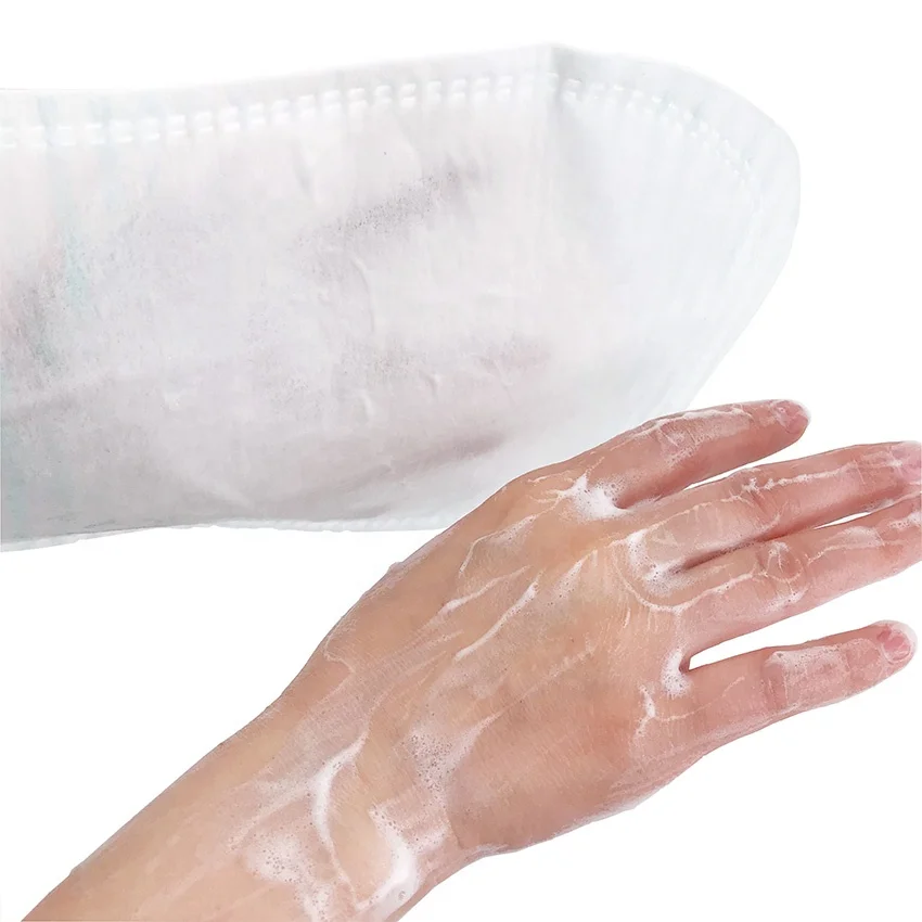 Hot-sale Skin Care Clean Wipes Hypoallergenic And Wash-Free Disposable Mitten-Shaped Pre-soaped Glove Bath Wipes Or Washcloth