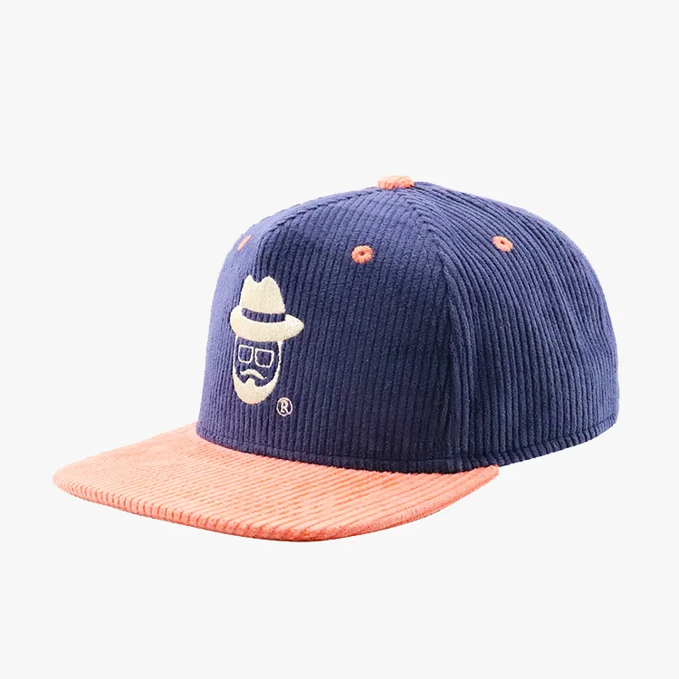 high quality vintage cap corduroy snapback cap hats 5 panel corduroy