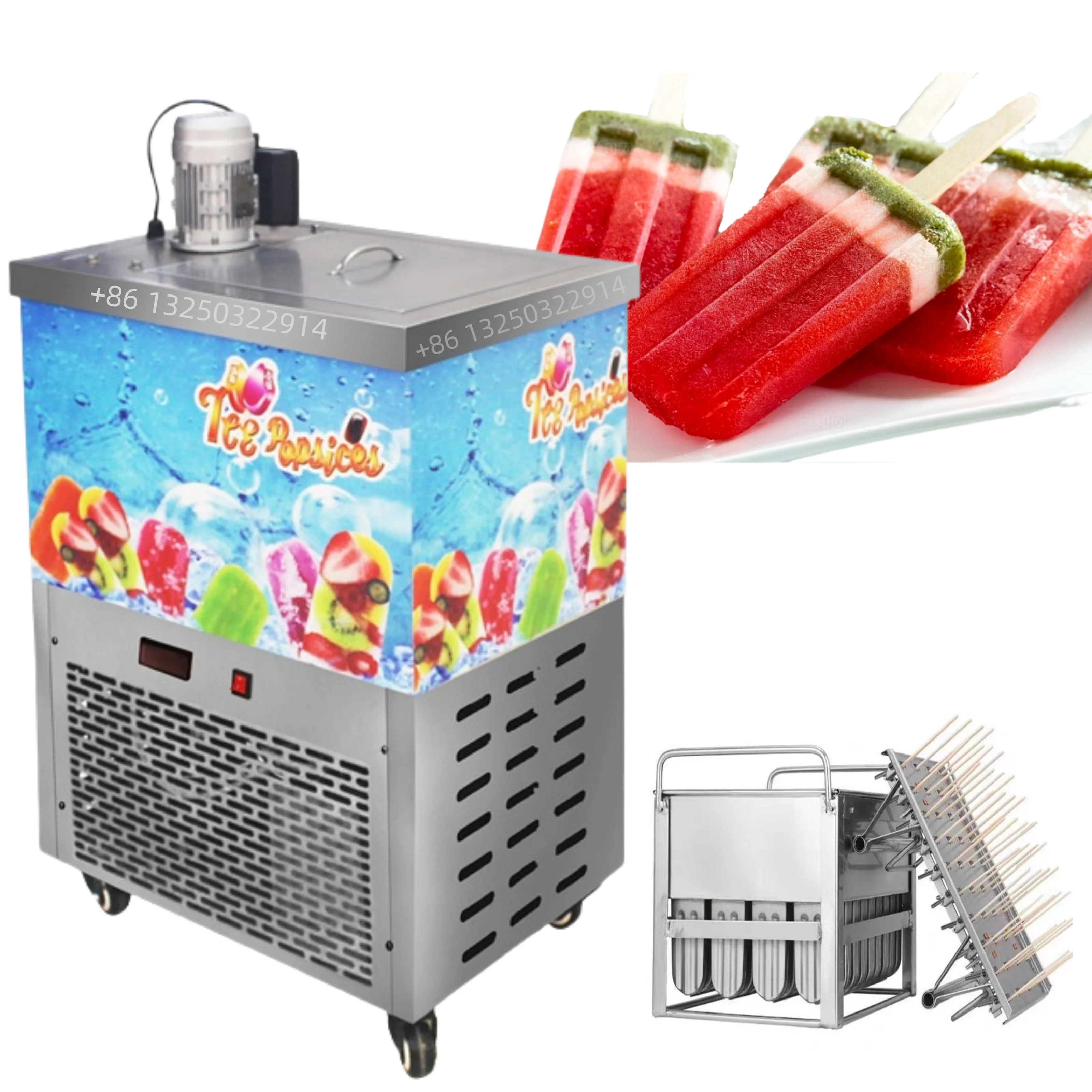 Manufacturer Commercial Single Mold Ataforma Freezing Ice Lollipop Popsicle Ice Pop Making freeze pop machine