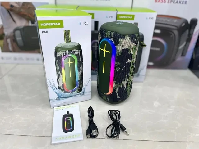 HOPE STAR P60 Covers Charge 5 Wireless Audio Outdoor ip67 waterproof Portable Desktop Subwoofer Dual professional music Speaker