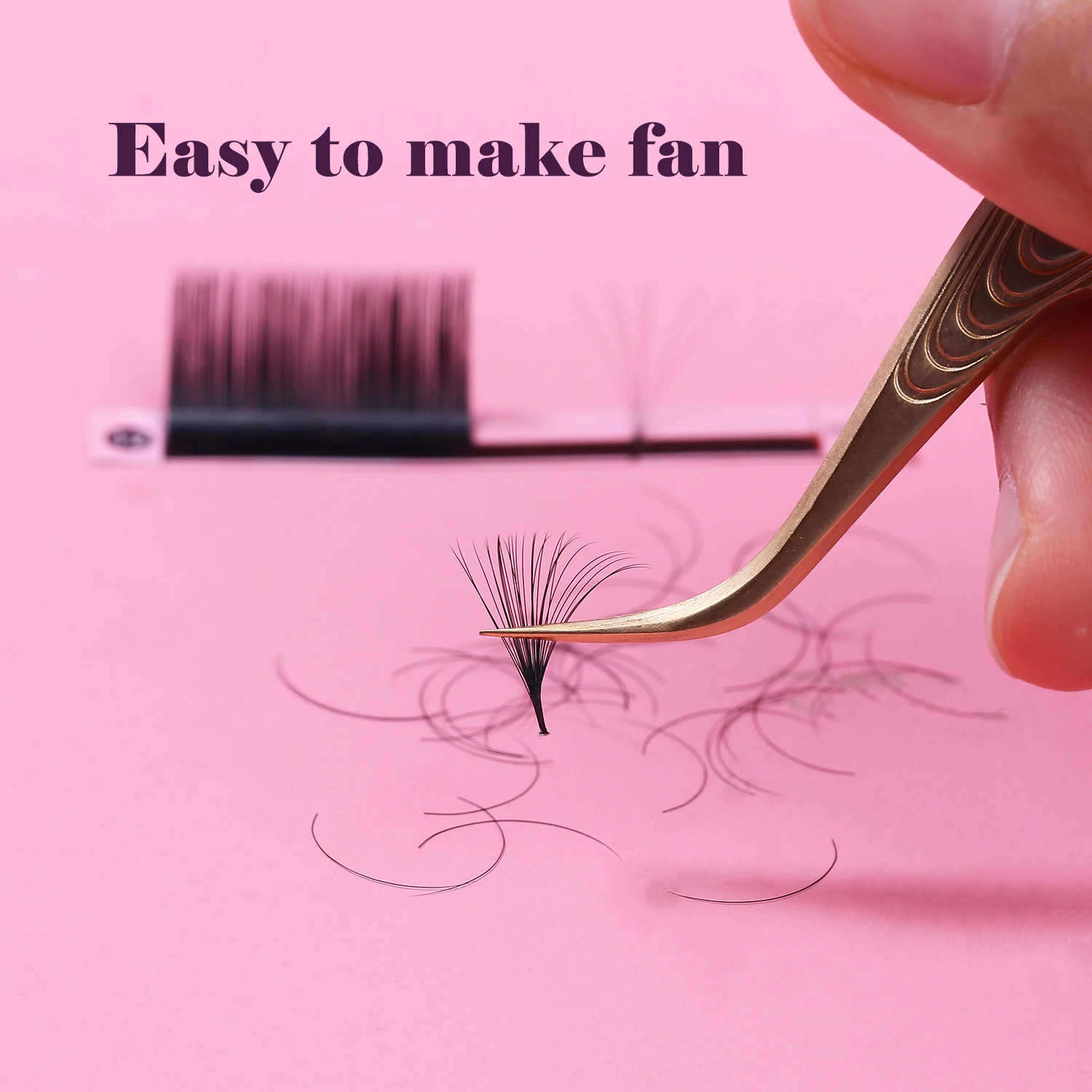 ULUCK New Design L Curl Lash Extension 5-30mm Mix Matte Mink Eyelashes Extension Individual Eyelashes M Curl Makeup False Lashes