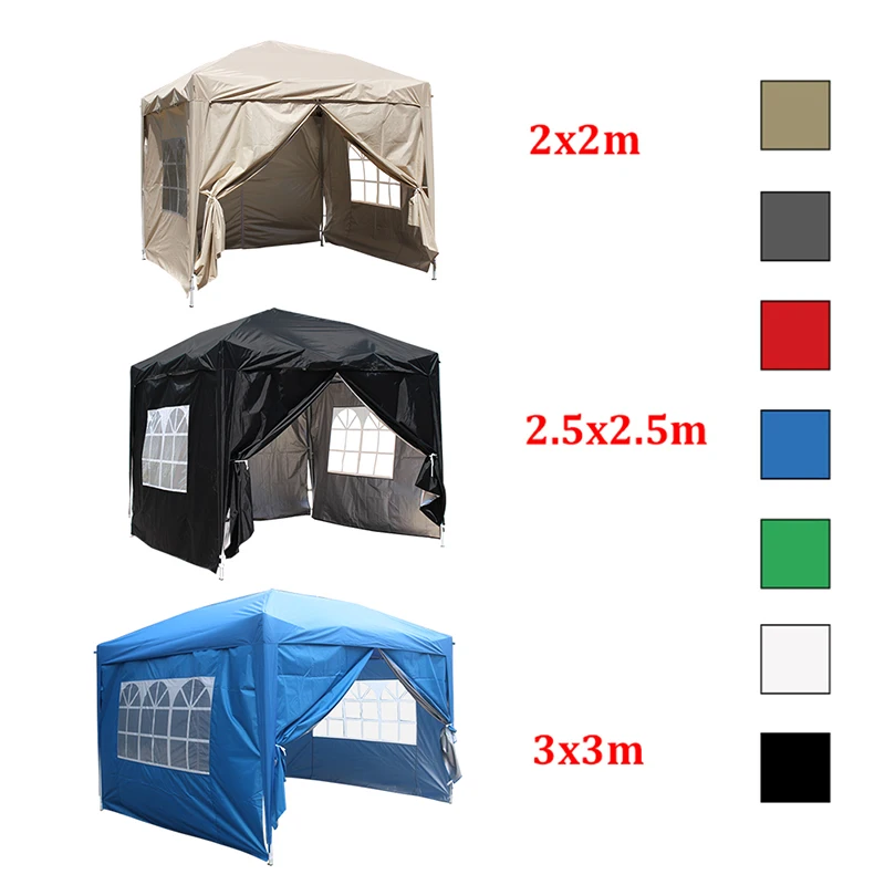 outdoor garden awning wedding party popup tent with sidewall and sand bag