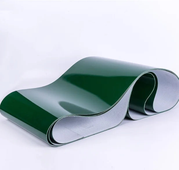 Custom Manufacturer Supplier Pvc Antistatic 2mm glossy black Flat Cleated Marble Fabric Conveyor Belt