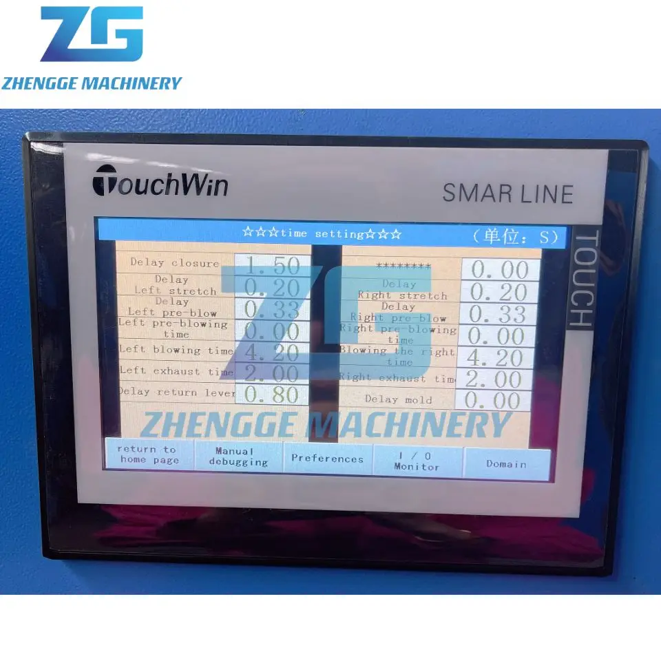 High quality two cavity semi automatic pure drinking water bottle blow mold machine