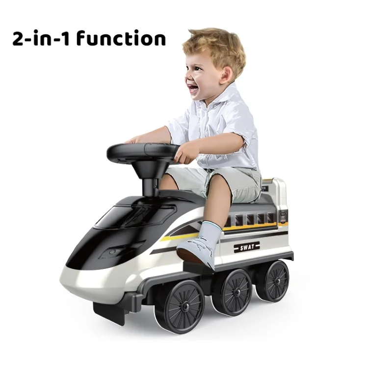 Children 2 IN 1 Function high speed train adventure deformation car electric ride on car for kids
