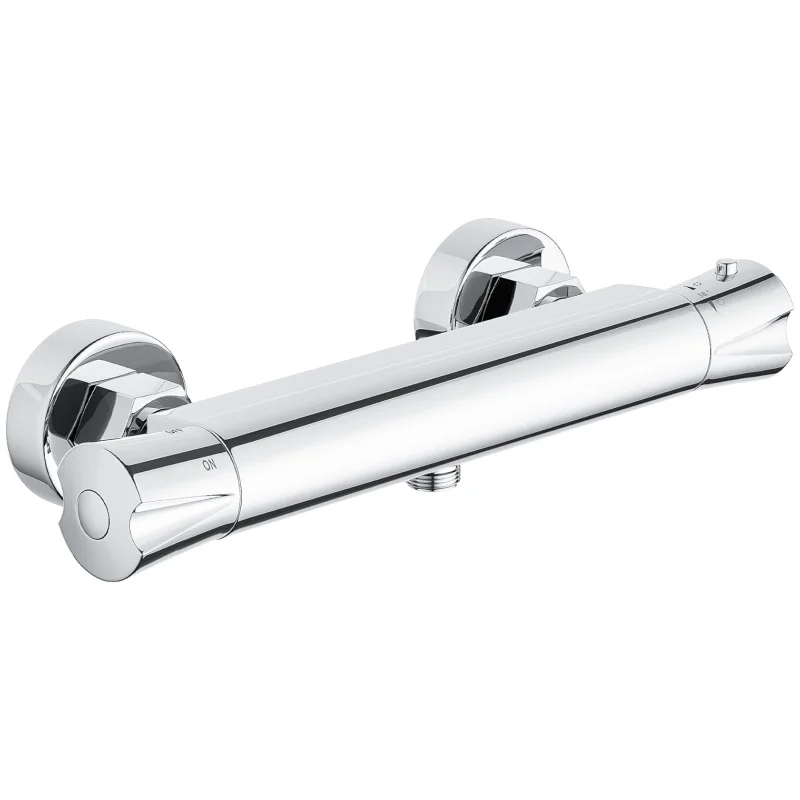 Circular Artistic Brass Cartridge Mixing Valve Bathroom Water Bath Taps Faucet Thermostatic Shower Mixer