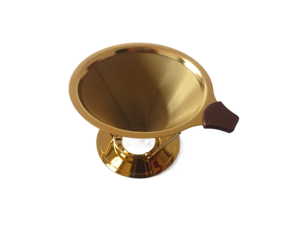 China Manufacture Quality Pour Over Drip Brew Cone Stainless Steel Accessories Coffee Strainer