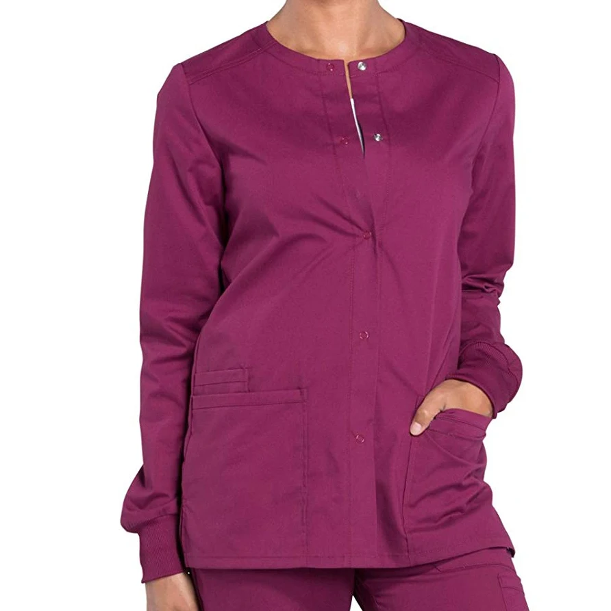 OEM wholesale scrub jacket nurse o-neck scurbs uniforms hospital jacket clothing