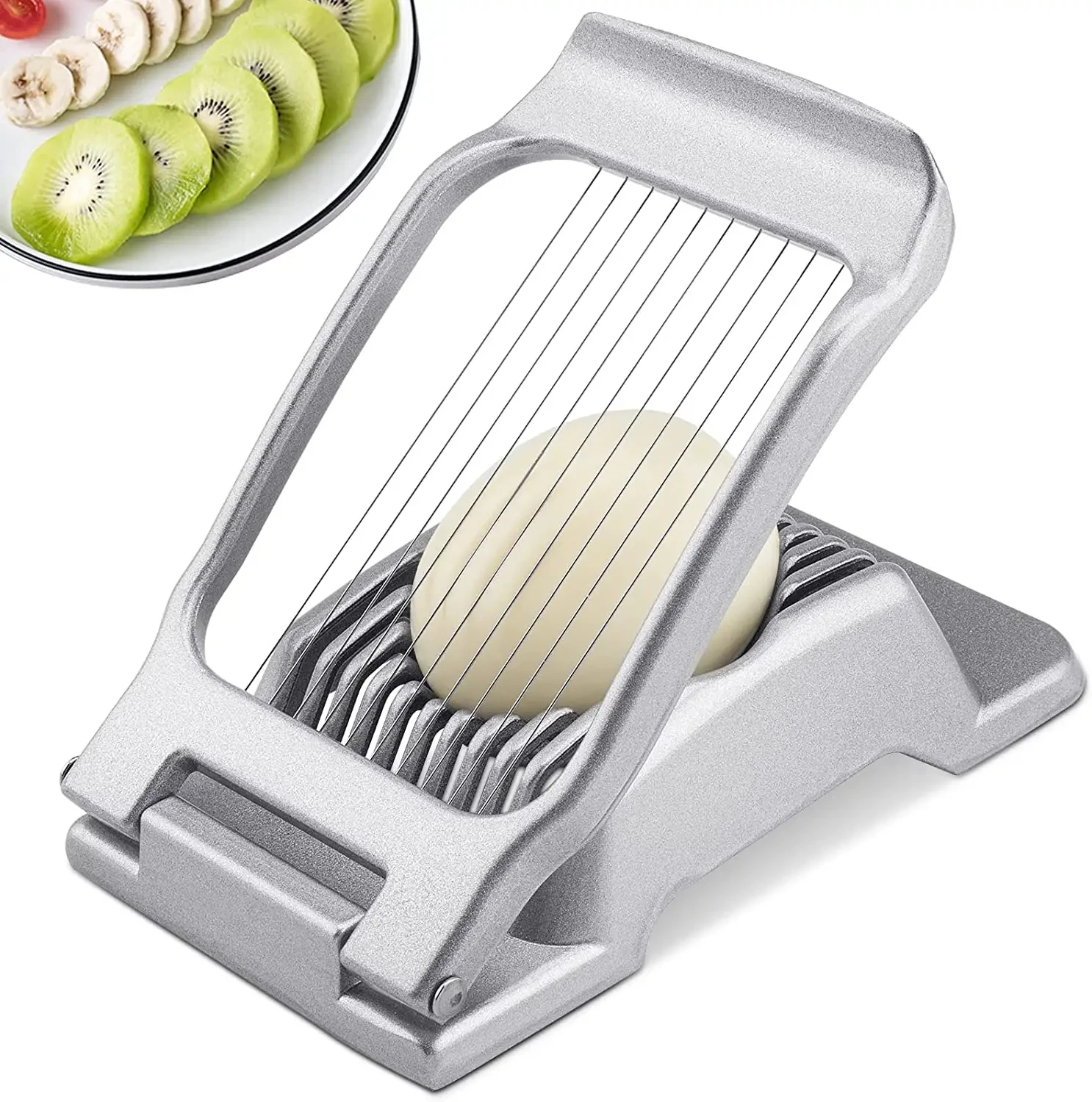 Kitchen Tools Handheld Metal Egg Cutter Stainless Steel Wire Egg Slicer For Hard Boiled Eggs