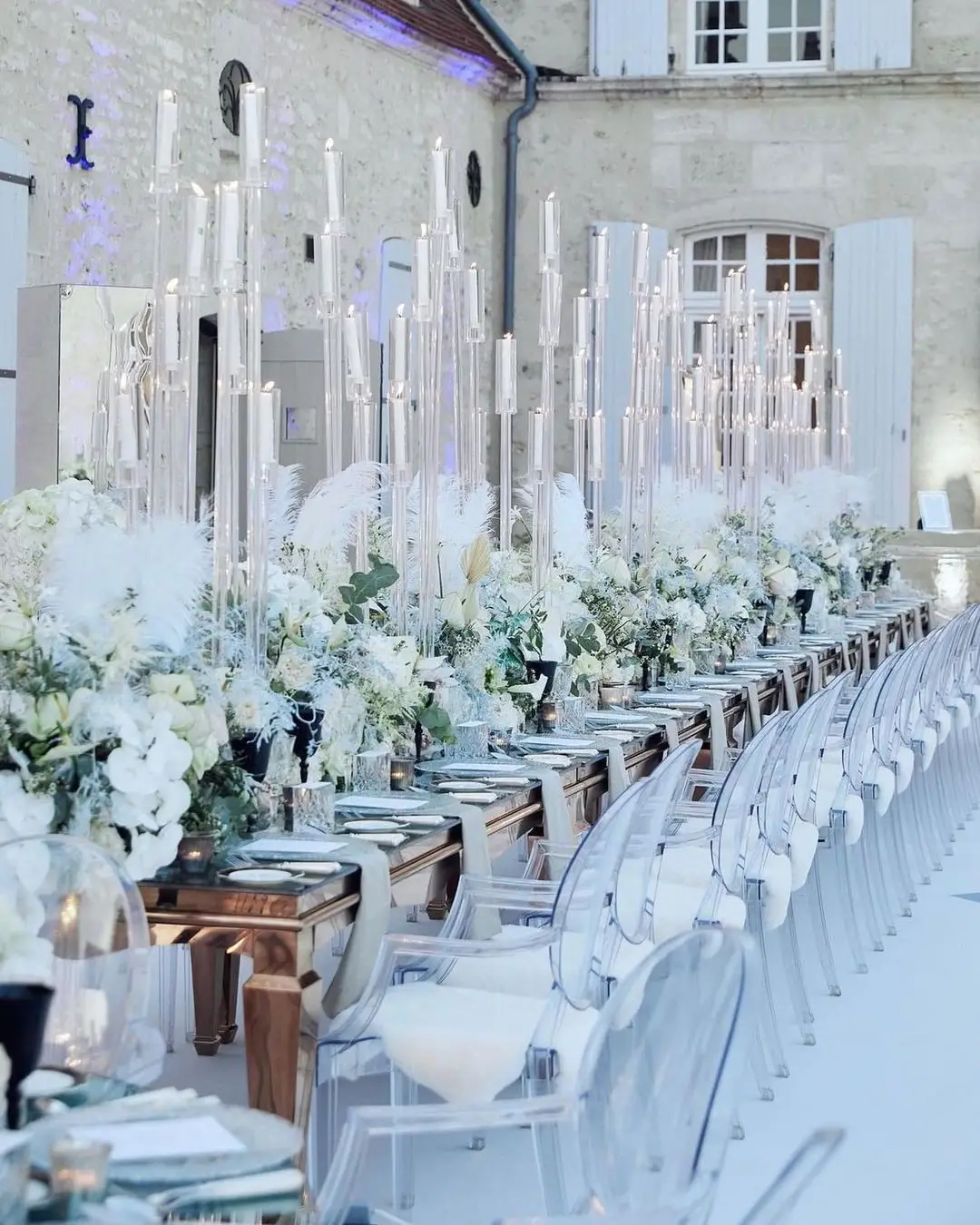 MH-TZ0575  Elegant 10 arm tall glass crystal candelabra candle holders centerpieces for wedding table decoration