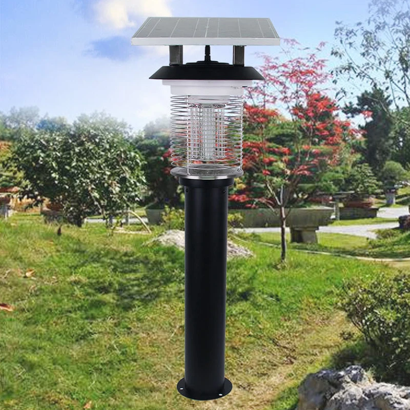 Mosquito Repellent Killer Lamp Solar Powered Outdoor Garden LED Light Pest Bug Zapper outdoor