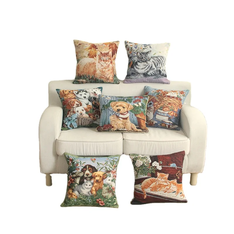 Custom jacquard cushion covers decorative home pillow cases & cushion cases