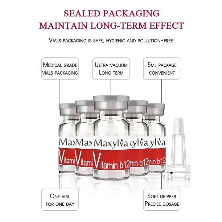 Skin Care Anti Aging Smoothing Hydrating Cobalamin Vitamin B12 Skin Repair Ampoule Face Serum