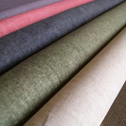 Polyester linen like fabric