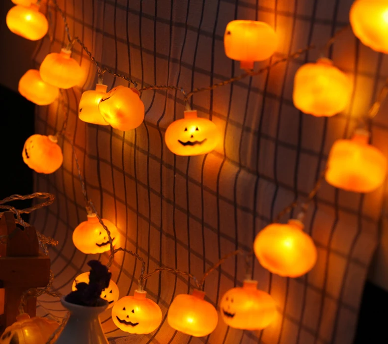 LED lanterns flashing lights string lights gypsophila Halloween decoration arrangement ghost festival pumpkin lights string