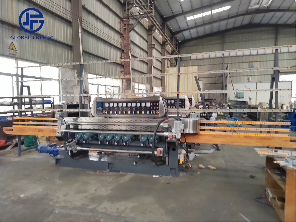 JFE 261 Glass Edge Beveling Machine CE Straight Line Beveling Mirror Edge Polishing Machine with PLC control