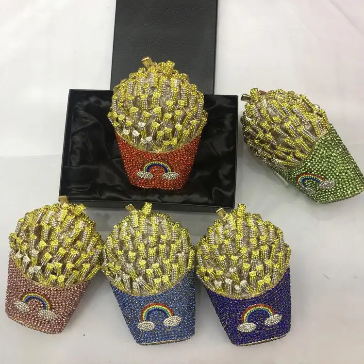 2020 прозрачная сумка-клатч с изображением картофеля фри Уникальный дизайн сумки Макдональда стильные нигерийские сумки для женской вечеринки