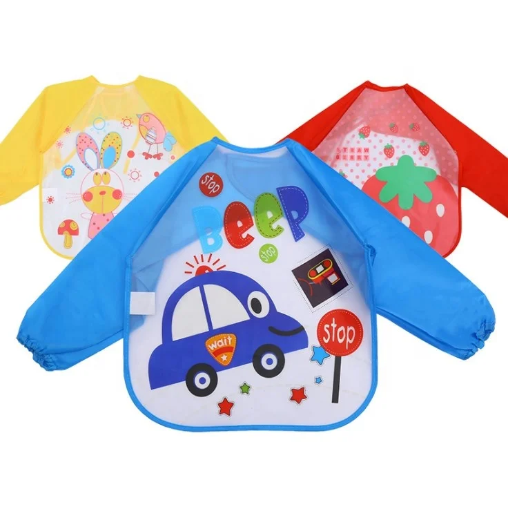 Feeding Baby Bibs Waterproof Bandana Cute Full Sleeved Bibs for Baby Girl Bib Saliva Boy Burp Cloths Newborn Slabbetjes