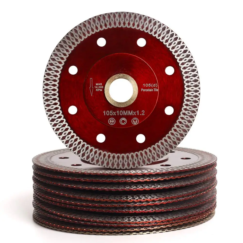 High Quality OEM  4-4.5inch 105/115mm Reinforced Hot Press Mesh Turbo Circular Diamond Porcelain Tile Cutting Disc Saw Blade