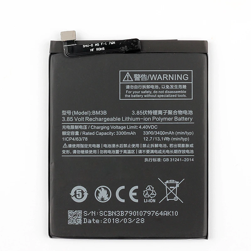 2019 OEM New Mobile Phone BM3B Battery for Xiaomi Mix 2 Mix2 Li-polymer Battery