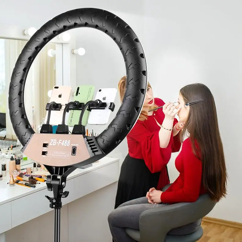 22 18 inch ring light Video 45cm 55cm LED Dimmable Studio Ring Lamp Photography With Phone Holder For Makeup