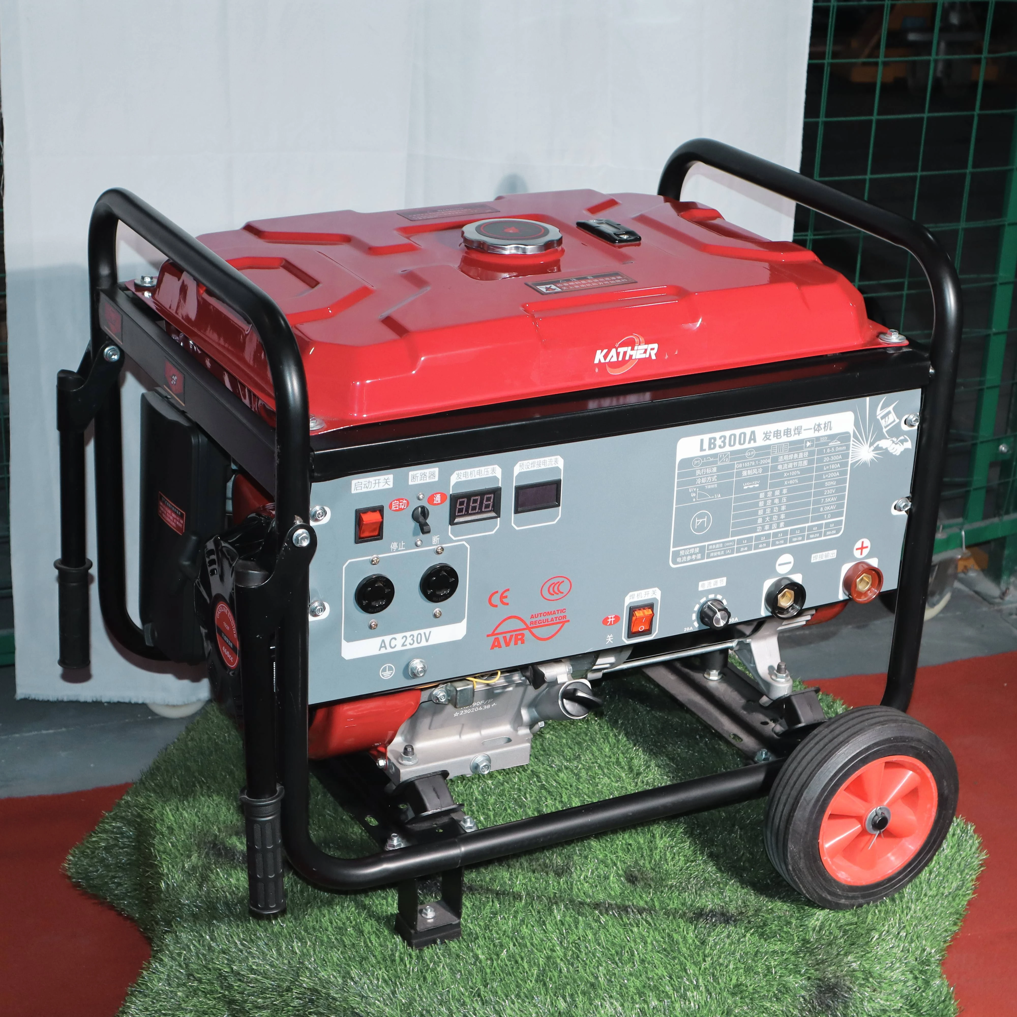 7500kw Portable 50 Hz Arc Welding Machine Generator 7.5kva 7.5kw 20~300a Adjustable Gasoline Engine Driven Welder Generators