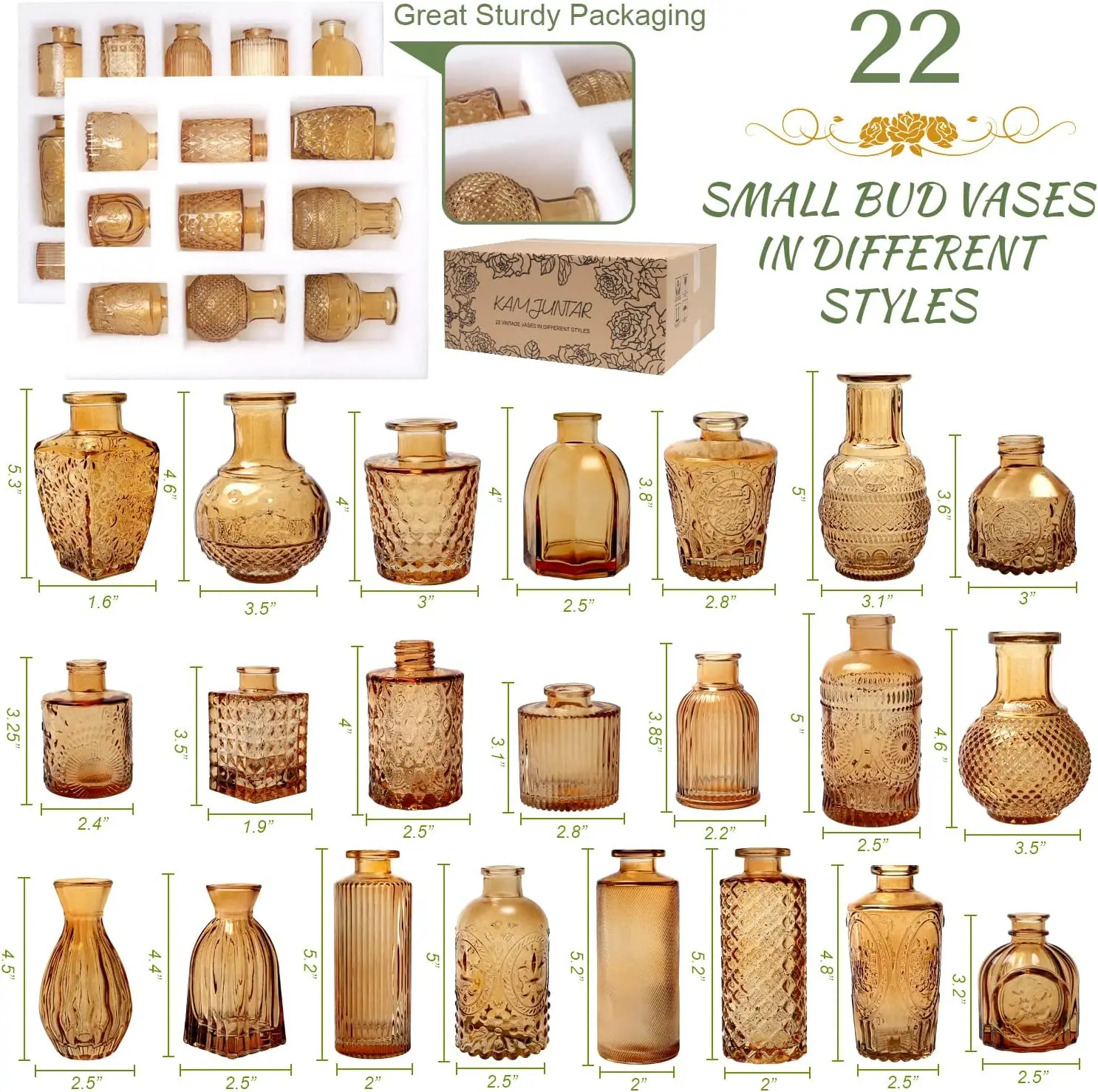 Amber Bulk Mini Bud Vase Decorated With Relief Style Glass Vase For Home Decoration Wedding Center Piece Low