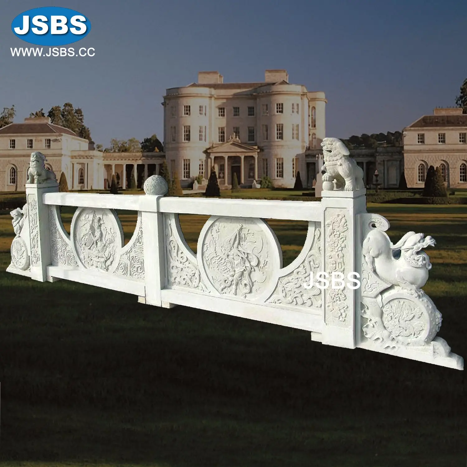 Design Cheap Outdoor Decorative Marble Parapet Stone Handrail