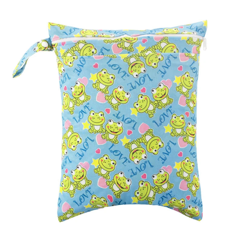 Factory Direct Sale 30*40cm Maternal Products Baby Changing Bag Washable Cloth Baby Diaper Bags Wet For Sale