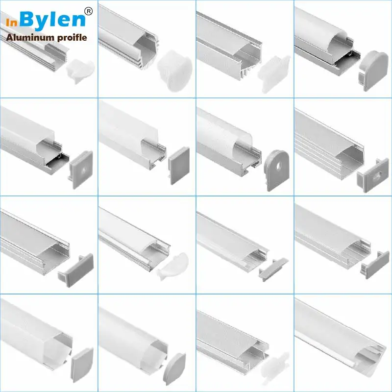 RTS LED aluminum alloy white Black color 1m 2m 3m LED profile aluminum led strip light