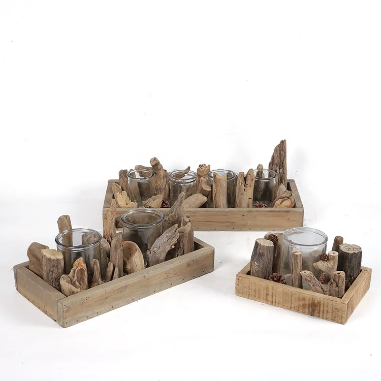 
High quality home decoration wooden candle holder 