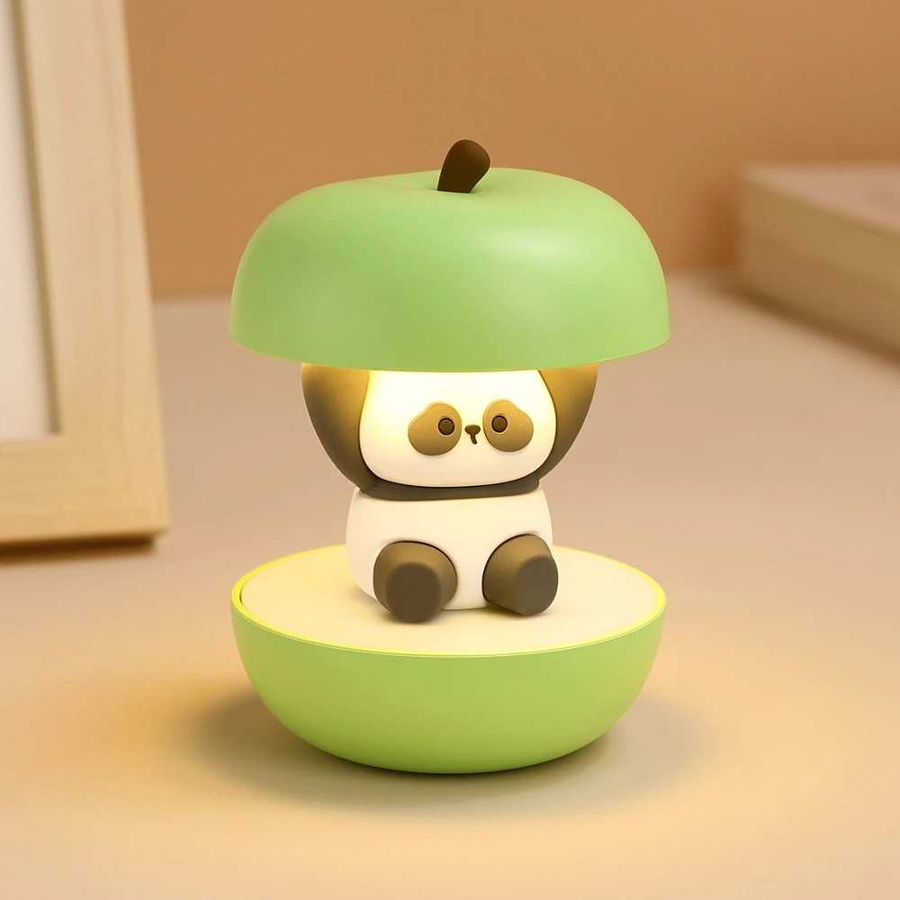 Modern Style Small Panda LED Night Light with Touch Bottom Rechargeable Power Supply for Kids Gift Christmas Birthday Gift