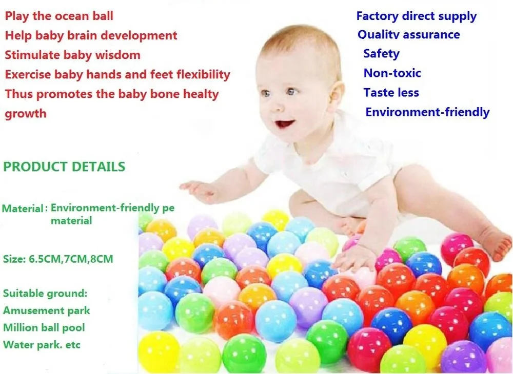 Colored Pe Material Cheap Wholesale ocean ball and bobo ball